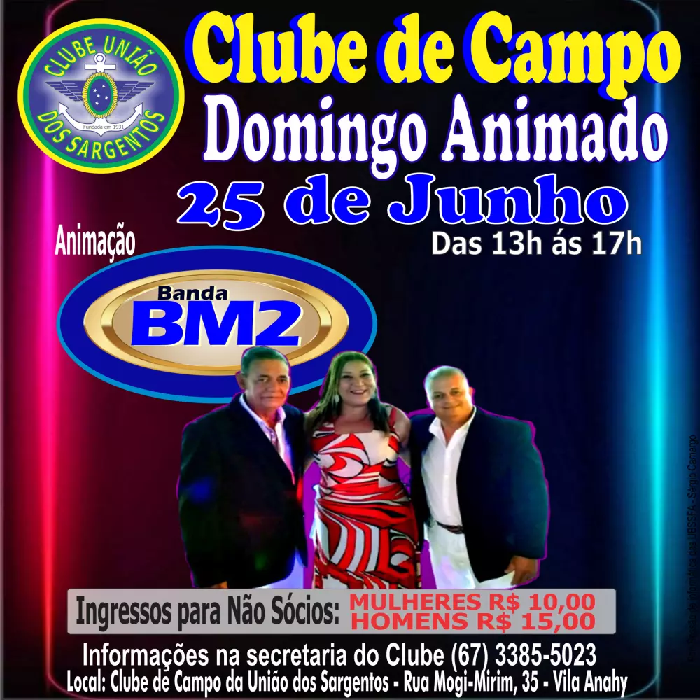 Domingo Animado no Clube de Campo 25/06/23